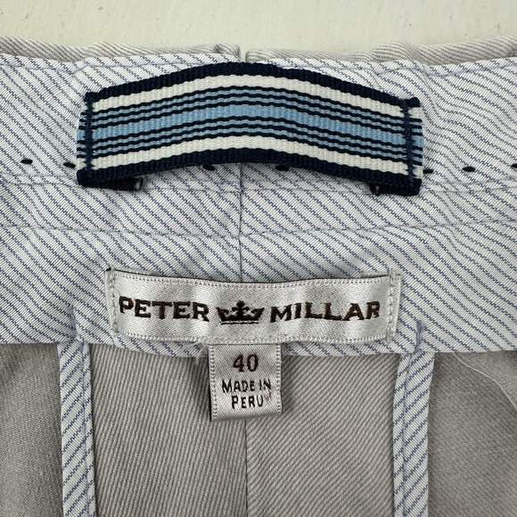 VTG Peter Millar Pants Men's 38x32 Beige Chino Khaki Golf 100% Pima Cotton Y2K - Picture 6 of 13